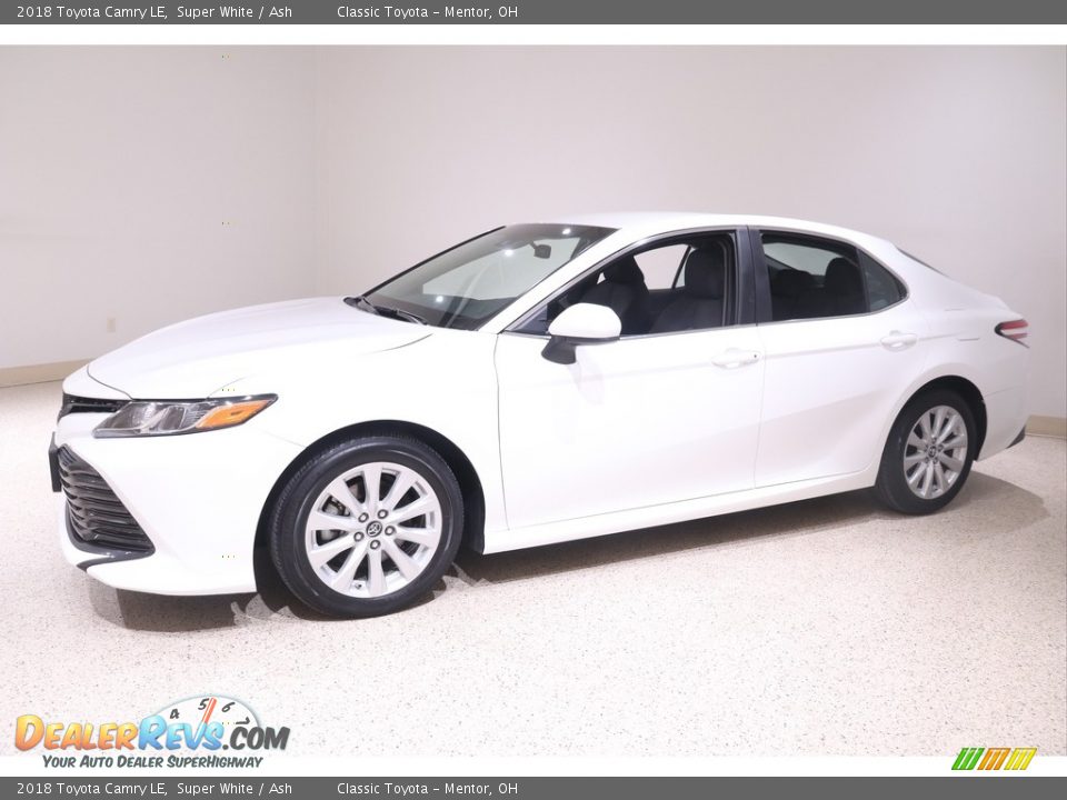2018 Toyota Camry LE Super White / Ash Photo #3