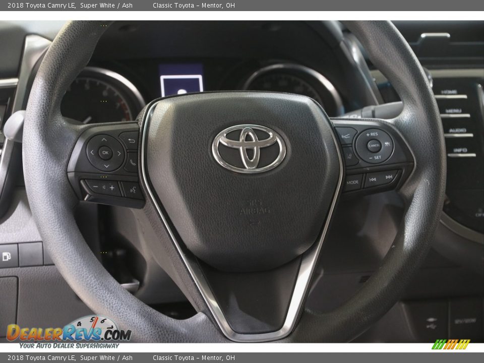 2018 Toyota Camry LE Super White / Ash Photo #7