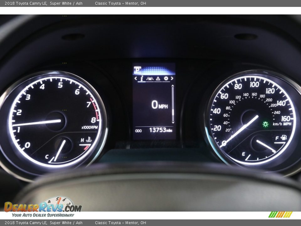 2018 Toyota Camry LE Super White / Ash Photo #8