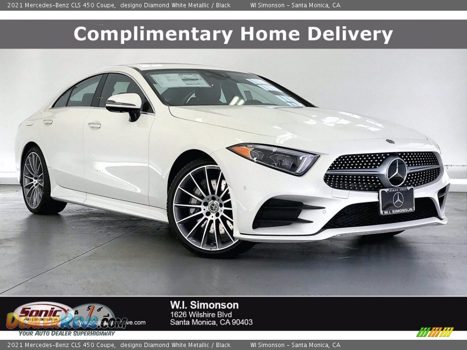 2021 Mercedes-Benz CLS 450 Coupe designo Diamond White Metallic / Black Photo #1