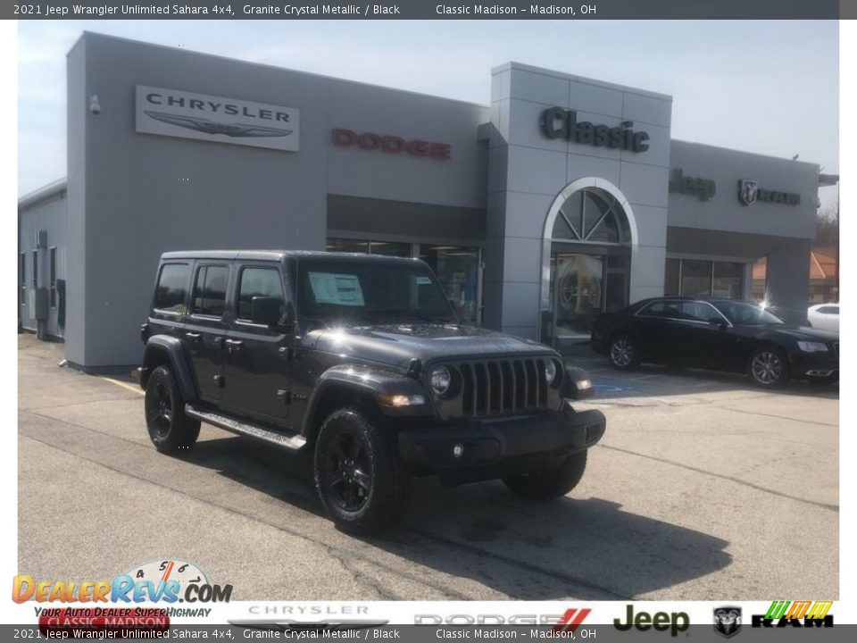 2021 Jeep Wrangler Unlimited Sahara 4x4 Granite Crystal Metallic / Black Photo #1