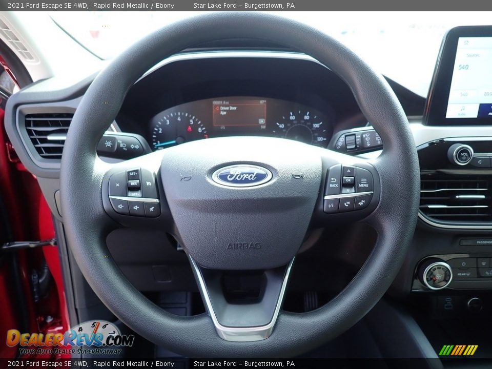 2021 Ford Escape SE 4WD Steering Wheel Photo #15