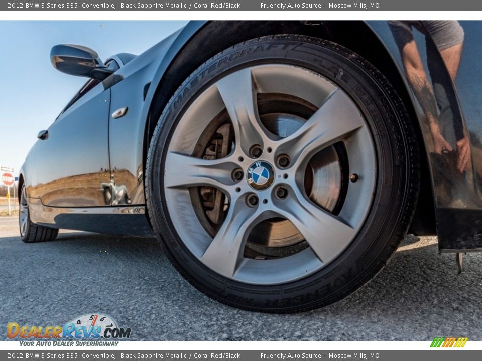 2012 BMW 3 Series 335i Convertible Black Sapphire Metallic / Coral Red/Black Photo #2