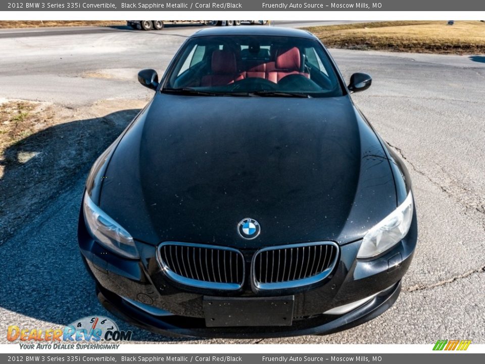 2012 BMW 3 Series 335i Convertible Black Sapphire Metallic / Coral Red/Black Photo #9