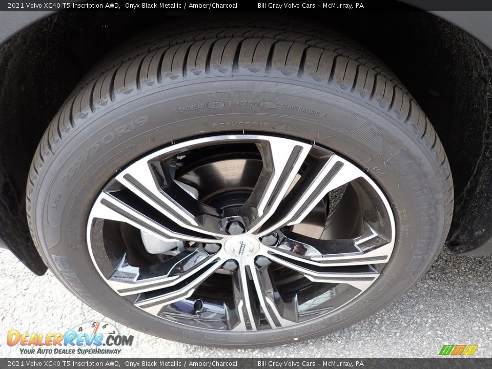 2021 Volvo XC40 T5 Inscription AWD Onyx Black Metallic / Amber/Charcoal Photo #6
