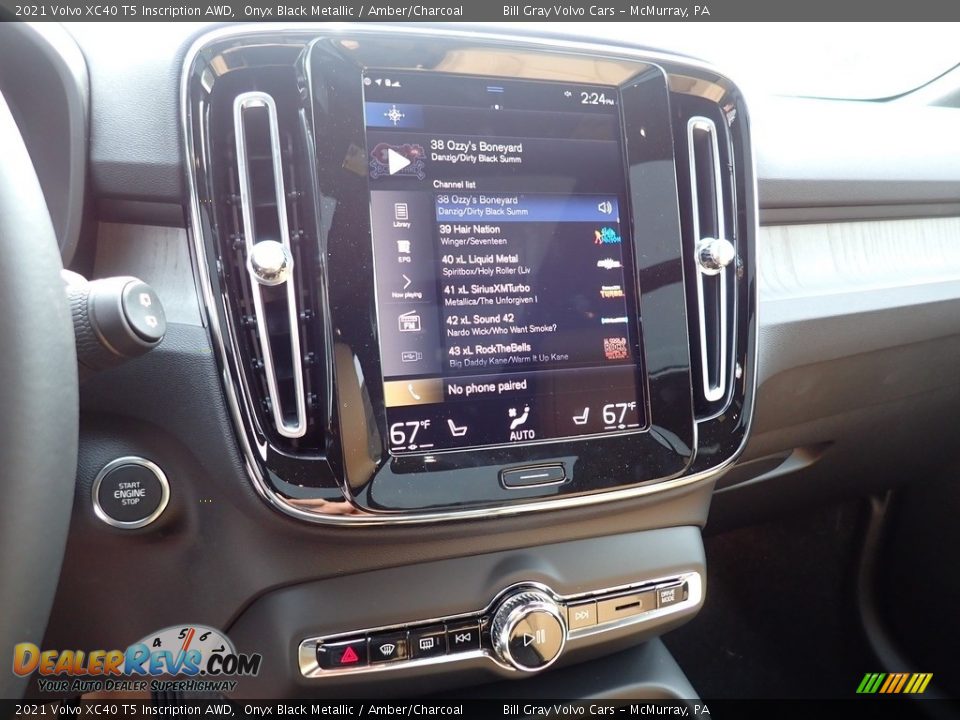 2021 Volvo XC40 T5 Inscription AWD Onyx Black Metallic / Amber/Charcoal Photo #15