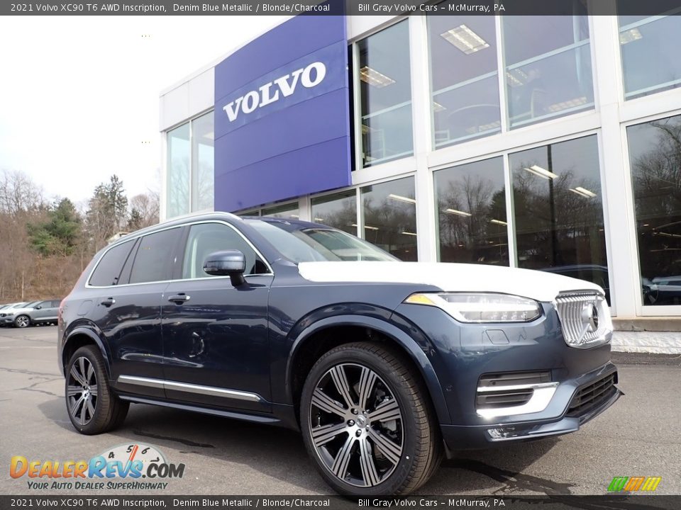 Front 3/4 View of 2021 Volvo XC90 T6 AWD Inscription Photo #1