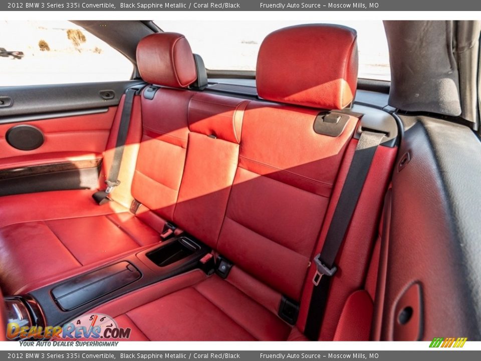 2012 BMW 3 Series 335i Convertible Black Sapphire Metallic / Coral Red/Black Photo #21