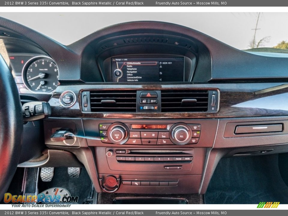 2012 BMW 3 Series 335i Convertible Black Sapphire Metallic / Coral Red/Black Photo #30