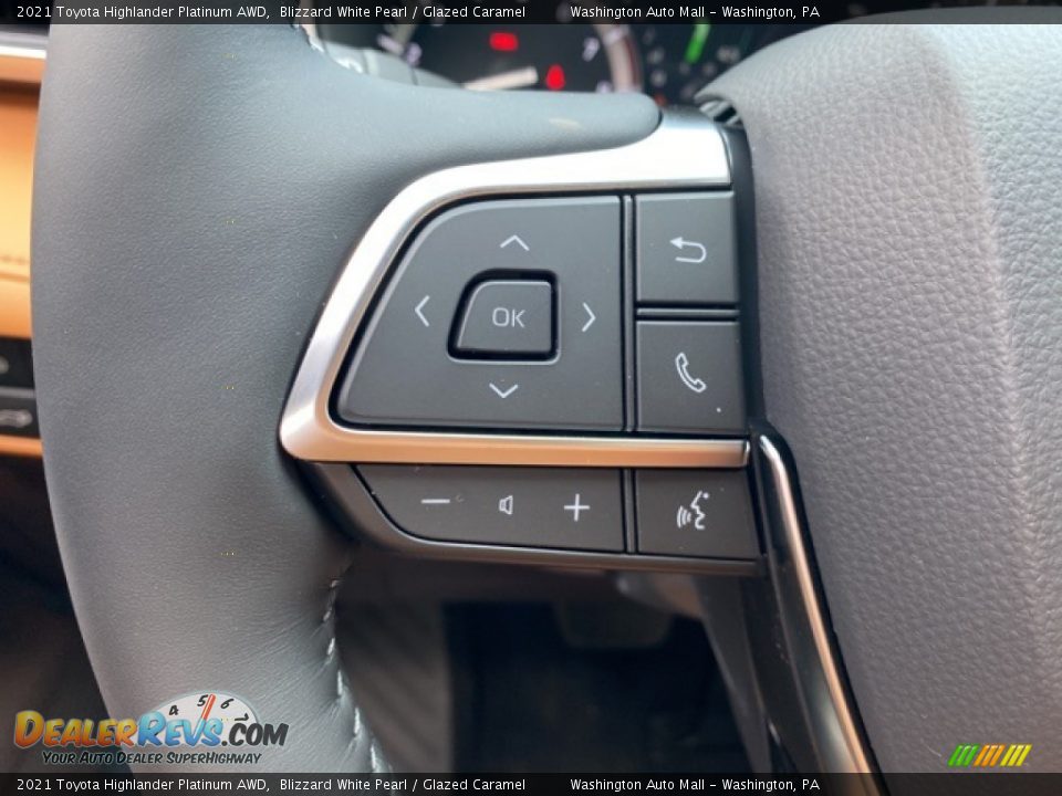 2021 Toyota Highlander Platinum AWD Steering Wheel Photo #6