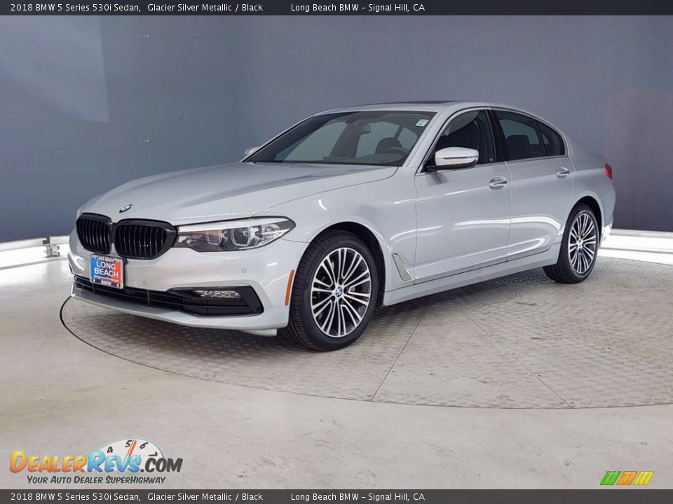 2018 BMW 5 Series 530i Sedan Glacier Silver Metallic / Black Photo #3