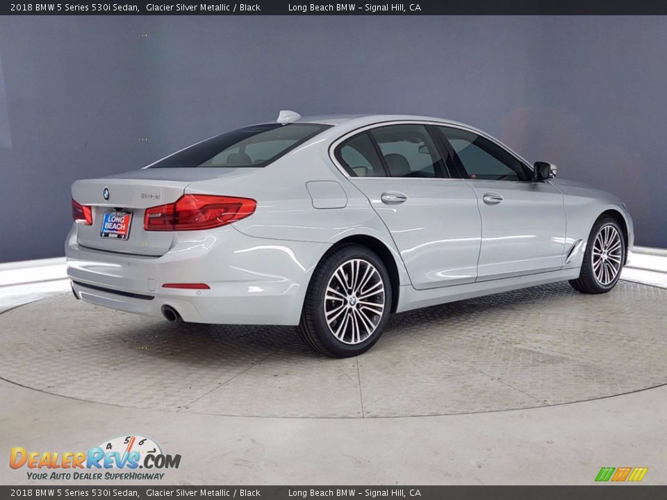 2018 BMW 5 Series 530i Sedan Glacier Silver Metallic / Black Photo #5