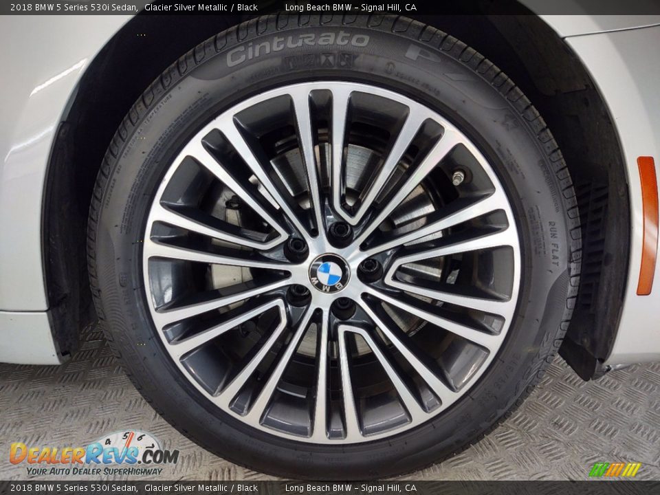 2018 BMW 5 Series 530i Sedan Glacier Silver Metallic / Black Photo #6