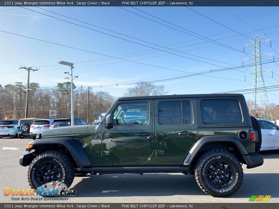 2021 Jeep Wrangler Unlimited Willys 4x4 Sarge Green / Black Photo #3