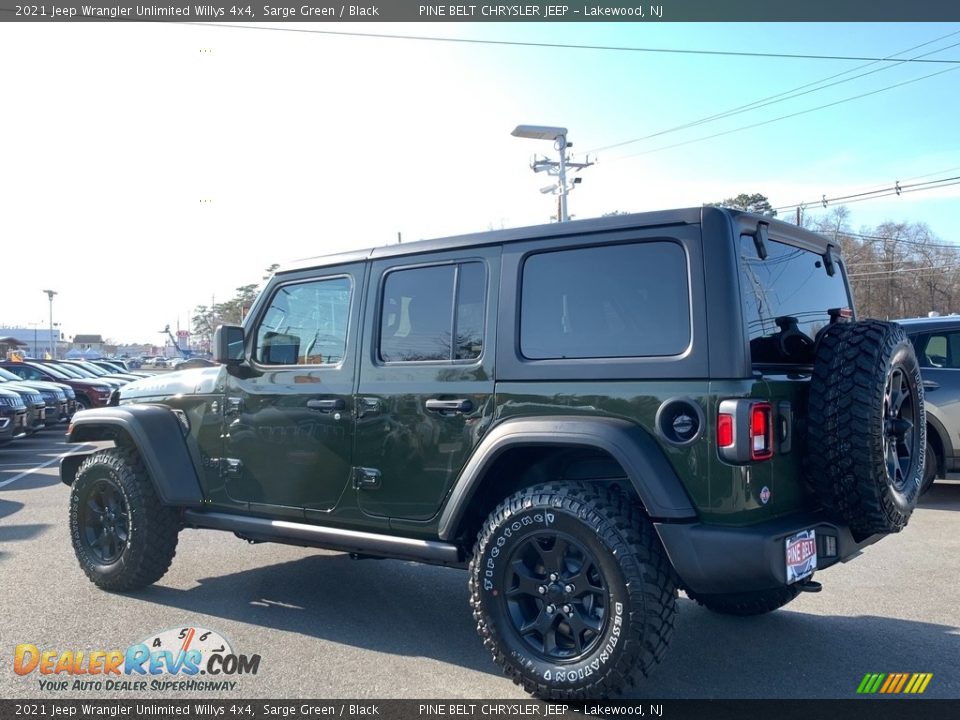 2021 Jeep Wrangler Unlimited Willys 4x4 Sarge Green / Black Photo #4