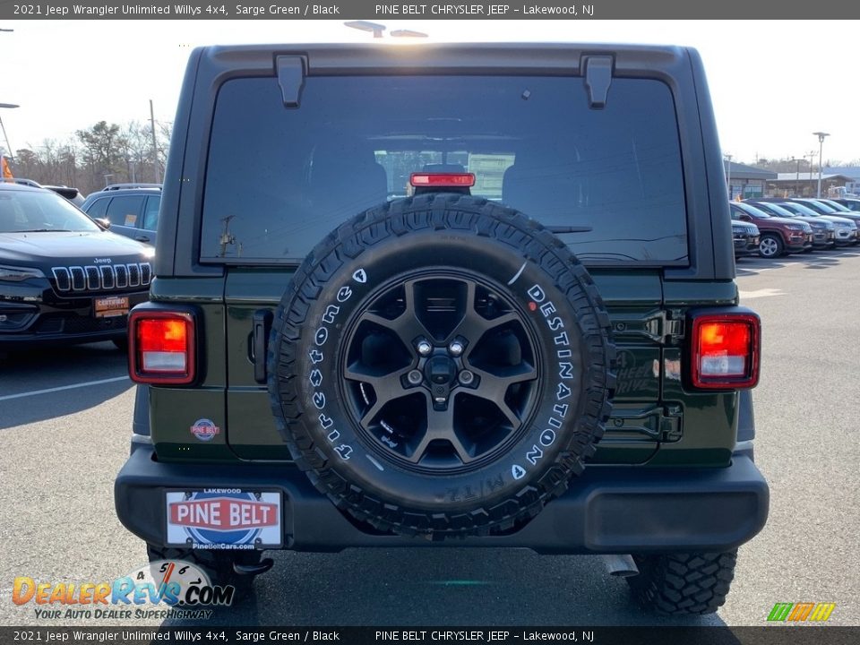 2021 Jeep Wrangler Unlimited Willys 4x4 Sarge Green / Black Photo #5