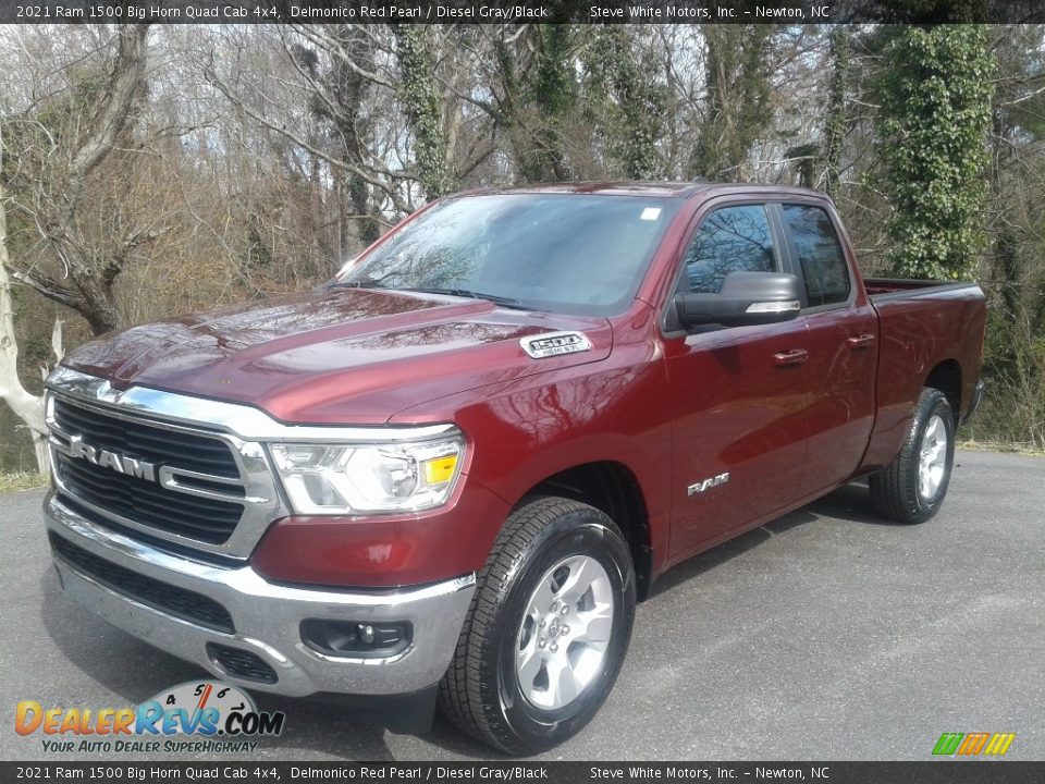 2021 Ram 1500 Big Horn Quad Cab 4x4 Delmonico Red Pearl / Diesel Gray/Black Photo #2