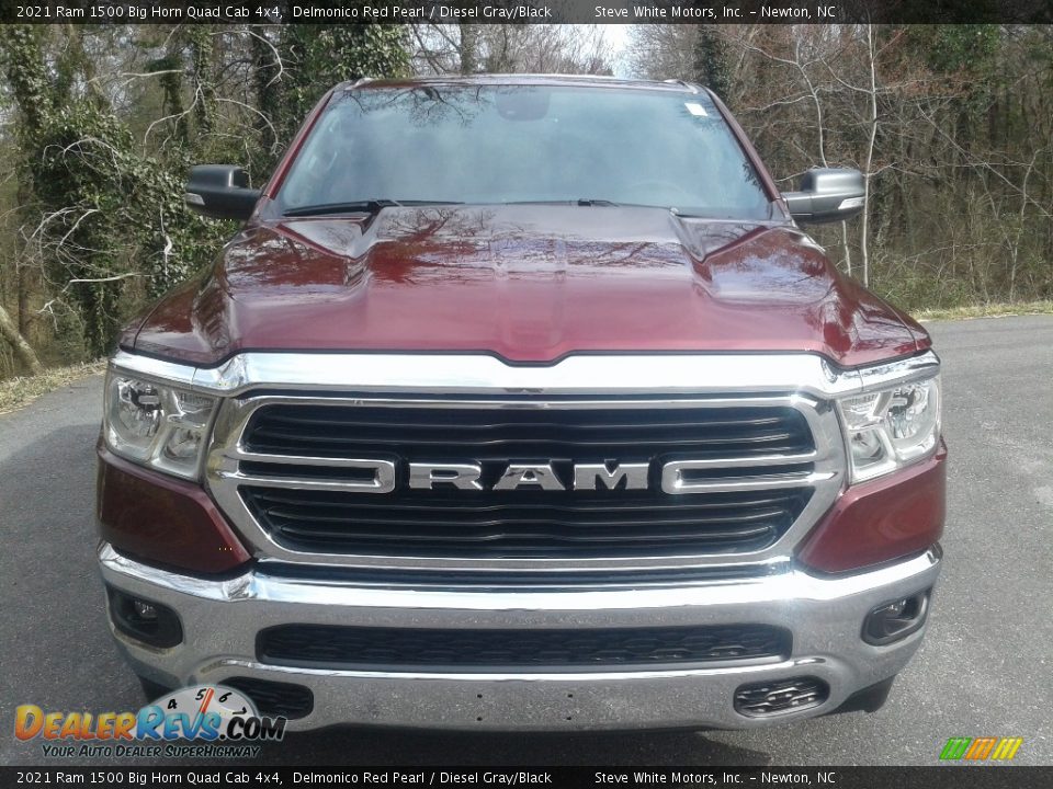 2021 Ram 1500 Big Horn Quad Cab 4x4 Delmonico Red Pearl / Diesel Gray/Black Photo #3