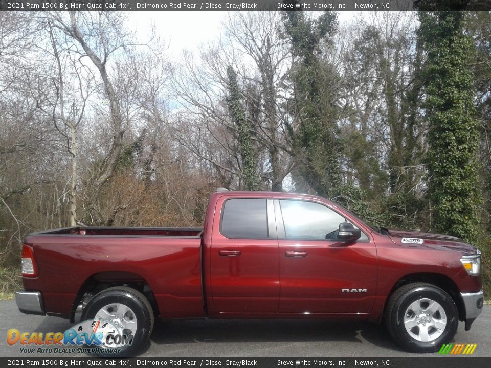 2021 Ram 1500 Big Horn Quad Cab 4x4 Delmonico Red Pearl / Diesel Gray/Black Photo #5