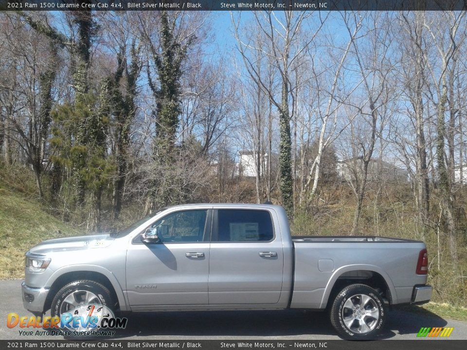 2021 Ram 1500 Laramie Crew Cab 4x4 Billet Silver Metallic / Black Photo #1