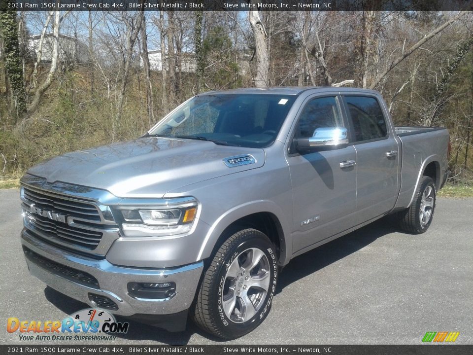 2021 Ram 1500 Laramie Crew Cab 4x4 Billet Silver Metallic / Black Photo #2