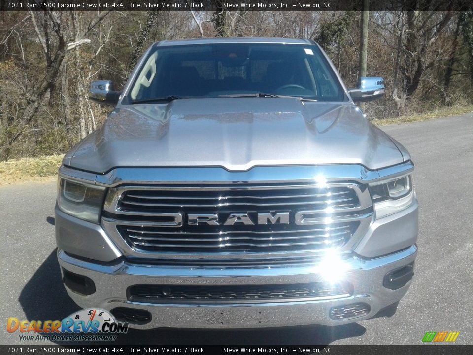2021 Ram 1500 Laramie Crew Cab 4x4 Billet Silver Metallic / Black Photo #3
