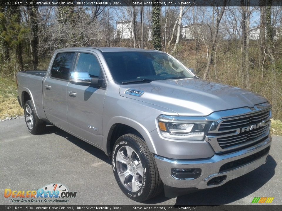 2021 Ram 1500 Laramie Crew Cab 4x4 Billet Silver Metallic / Black Photo #4
