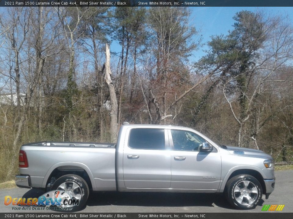 2021 Ram 1500 Laramie Crew Cab 4x4 Billet Silver Metallic / Black Photo #5