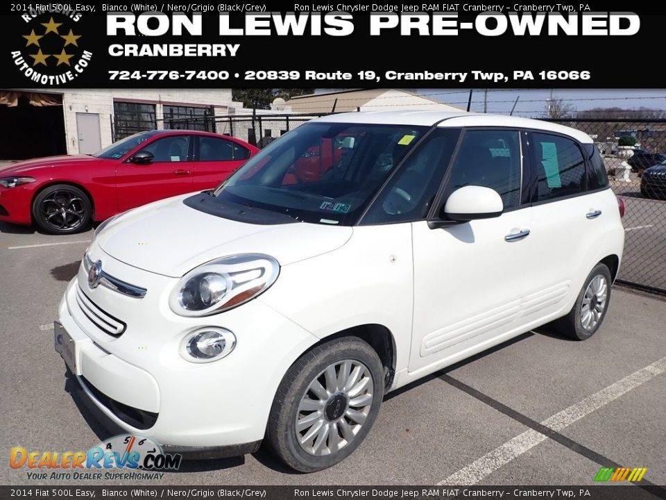 2014 Fiat 500L Easy Bianco (White) / Nero/Grigio (Black/Grey) Photo #1