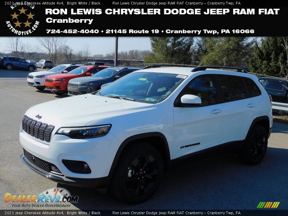 2021 Jeep Cherokee Altitude 4x4 Bright White / Black Photo #1