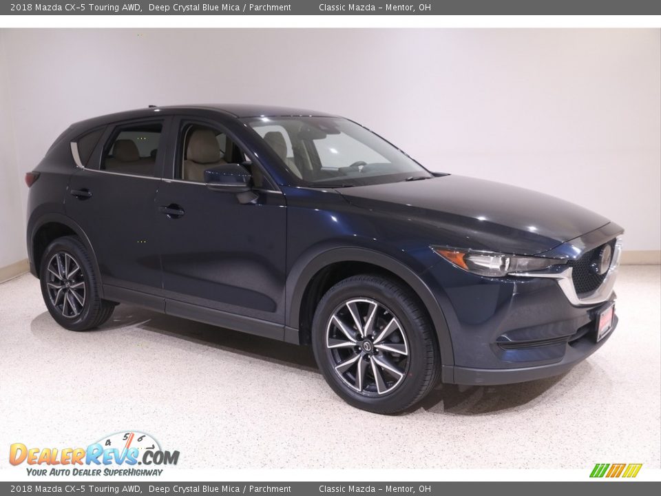 2018 Mazda CX-5 Touring AWD Deep Crystal Blue Mica / Parchment Photo #1