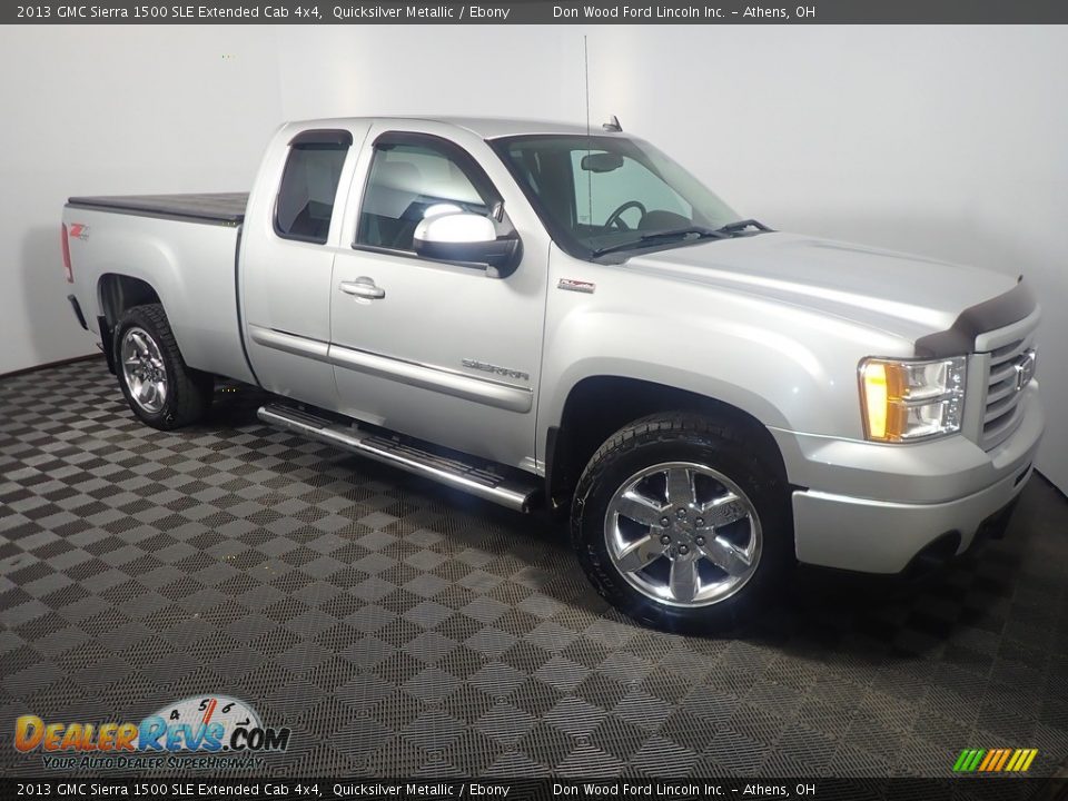 2013 GMC Sierra 1500 SLE Extended Cab 4x4 Quicksilver Metallic / Ebony Photo #2