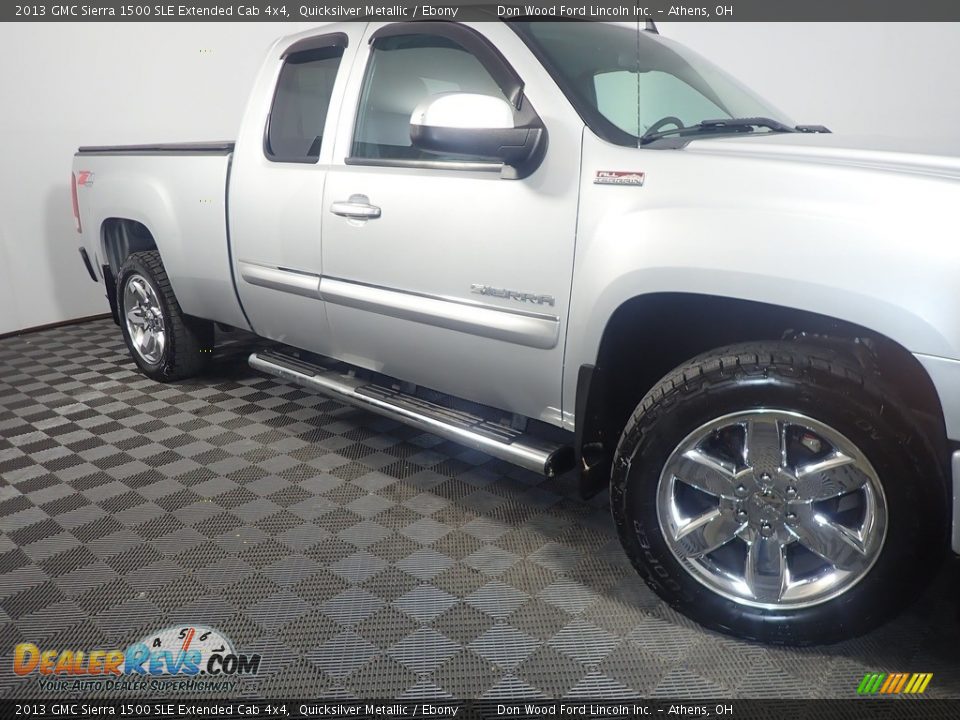 2013 GMC Sierra 1500 SLE Extended Cab 4x4 Quicksilver Metallic / Ebony Photo #3