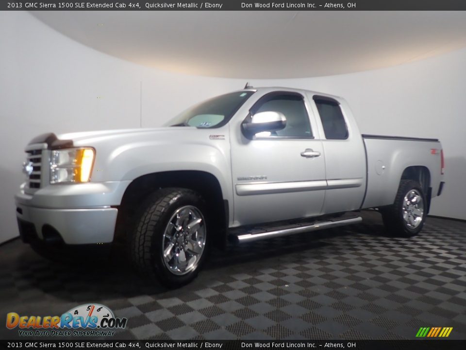 2013 GMC Sierra 1500 SLE Extended Cab 4x4 Quicksilver Metallic / Ebony Photo #7