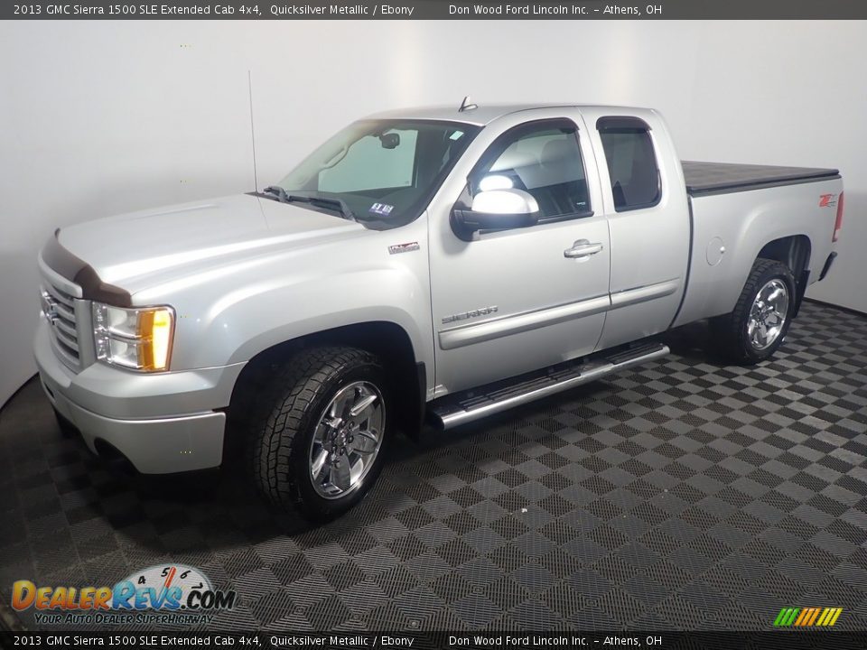 2013 GMC Sierra 1500 SLE Extended Cab 4x4 Quicksilver Metallic / Ebony Photo #8