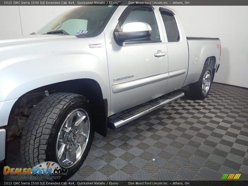 2013 GMC Sierra 1500 SLE Extended Cab 4x4 Quicksilver Metallic / Ebony Photo #9
