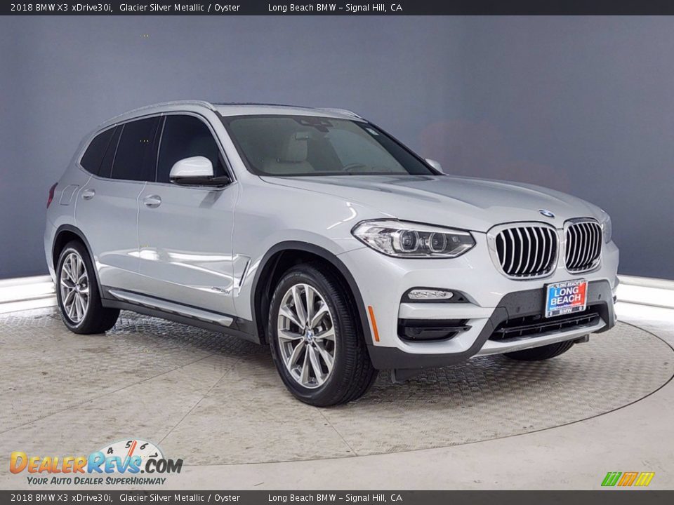 2018 BMW X3 xDrive30i Glacier Silver Metallic / Oyster Photo #1