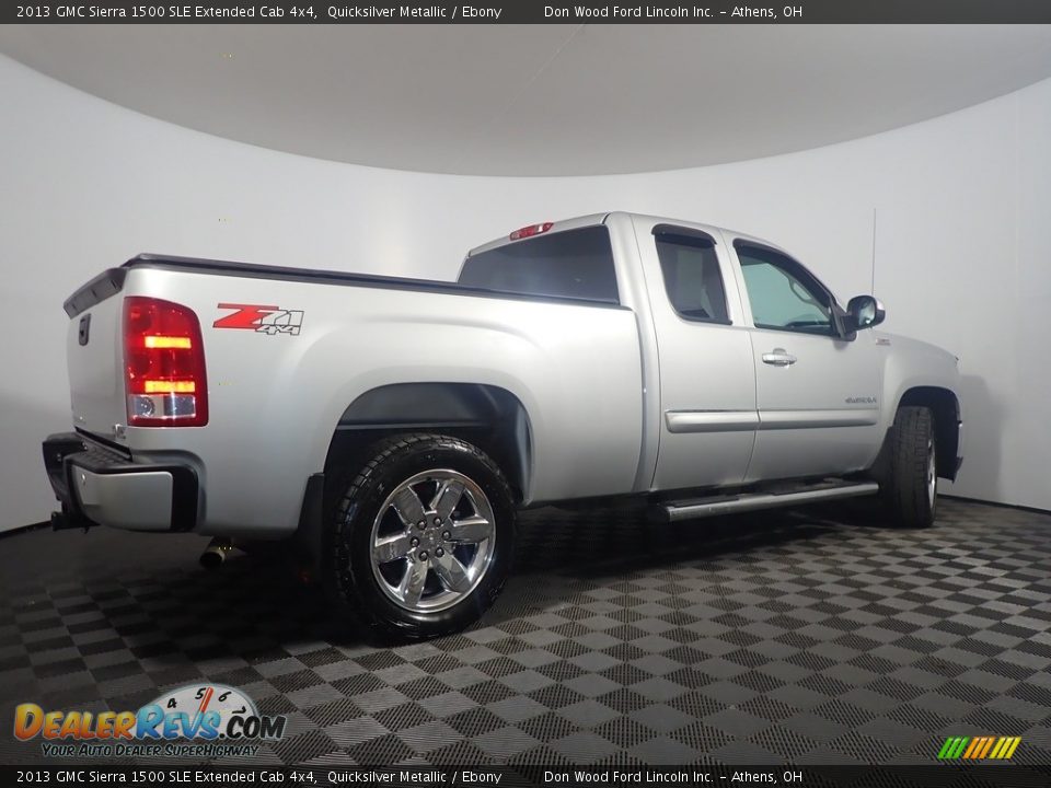 2013 GMC Sierra 1500 SLE Extended Cab 4x4 Quicksilver Metallic / Ebony Photo #14