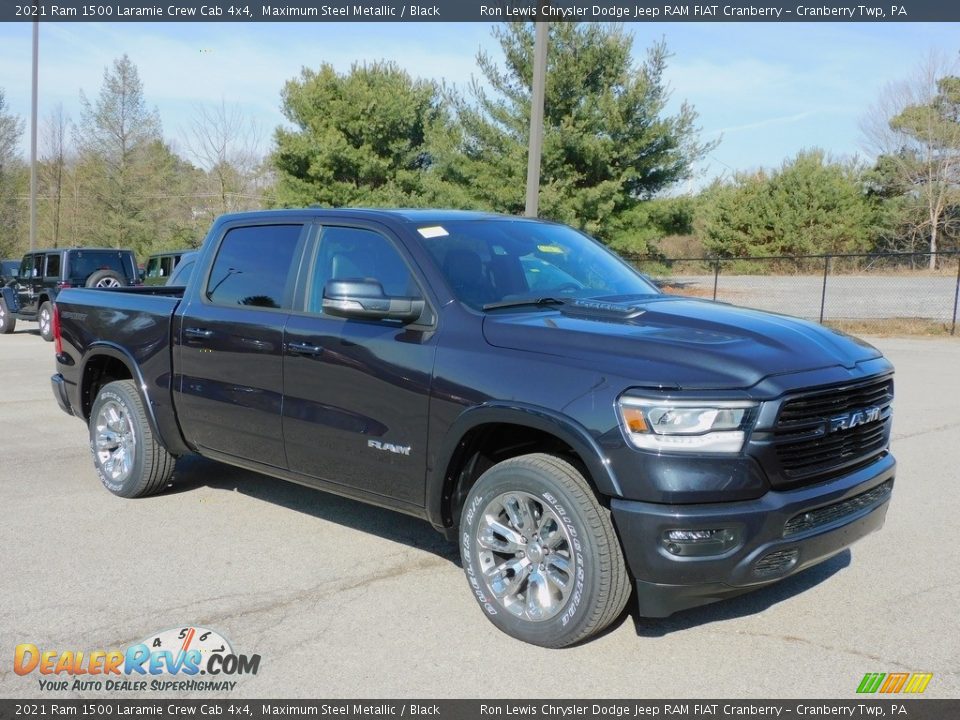 2021 Ram 1500 Laramie Crew Cab 4x4 Maximum Steel Metallic / Black Photo #3