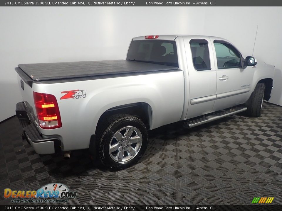 2013 GMC Sierra 1500 SLE Extended Cab 4x4 Quicksilver Metallic / Ebony Photo #15