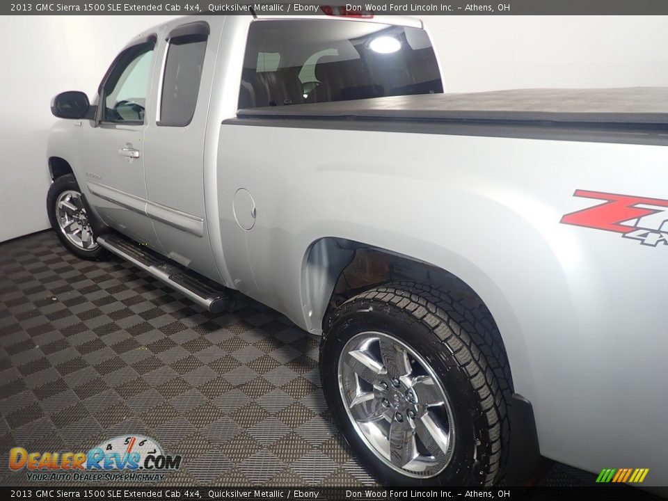 2013 GMC Sierra 1500 SLE Extended Cab 4x4 Quicksilver Metallic / Ebony Photo #16