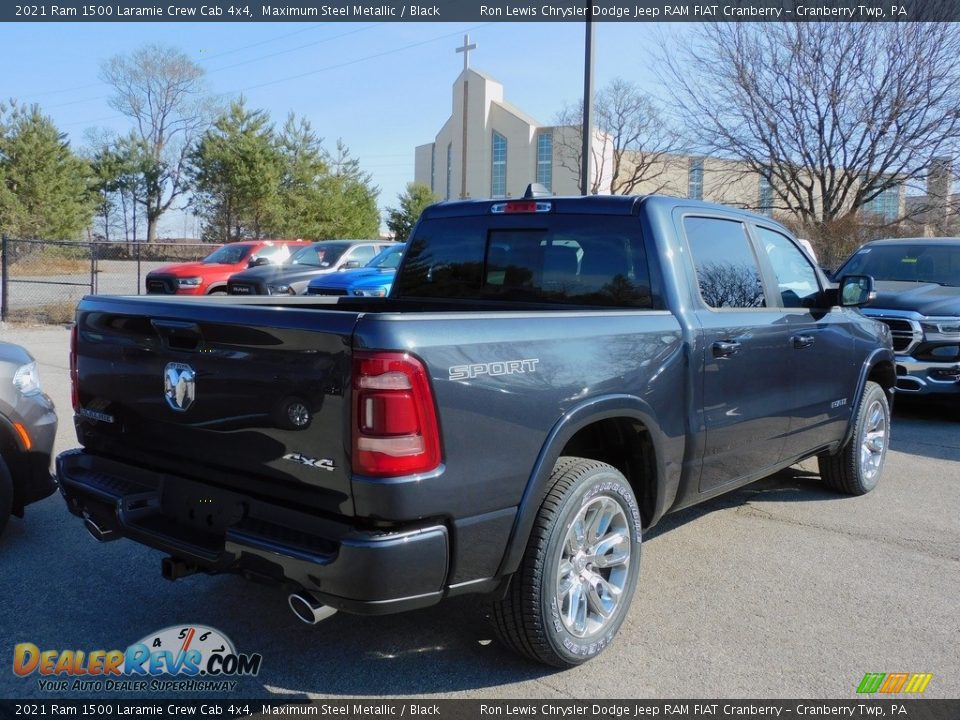 2021 Ram 1500 Laramie Crew Cab 4x4 Maximum Steel Metallic / Black Photo #5