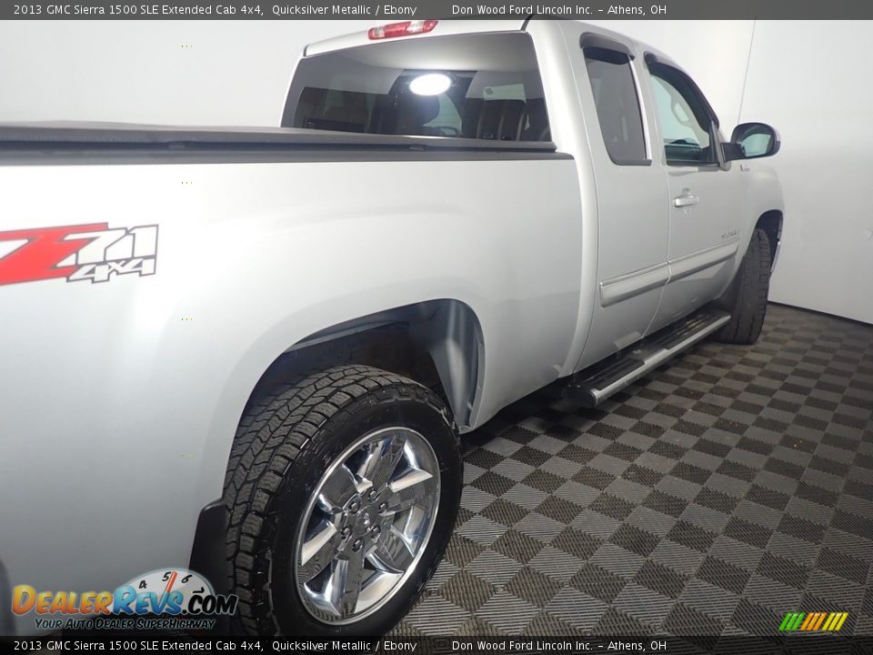 2013 GMC Sierra 1500 SLE Extended Cab 4x4 Quicksilver Metallic / Ebony Photo #17