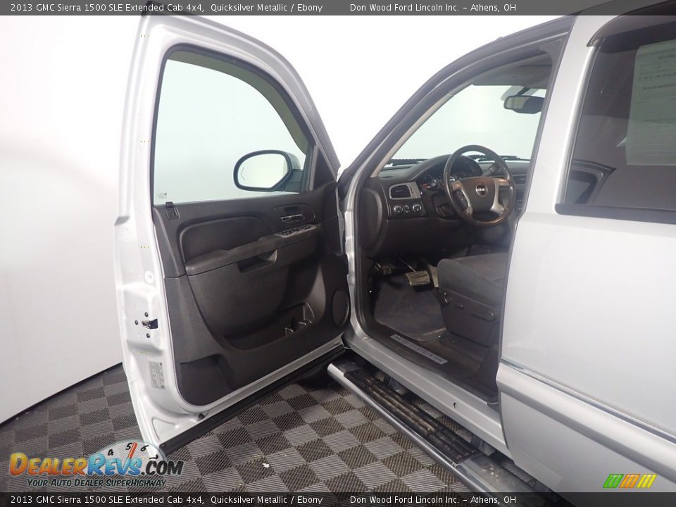 2013 GMC Sierra 1500 SLE Extended Cab 4x4 Quicksilver Metallic / Ebony Photo #18