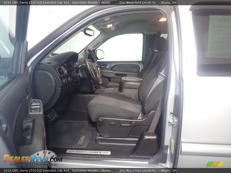 2013 GMC Sierra 1500 SLE Extended Cab 4x4 Quicksilver Metallic / Ebony Photo #20