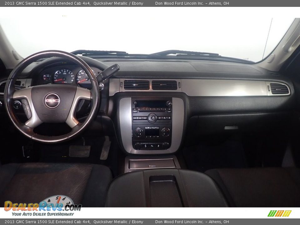 2013 GMC Sierra 1500 SLE Extended Cab 4x4 Quicksilver Metallic / Ebony Photo #22