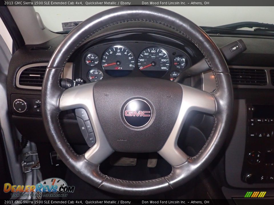 2013 GMC Sierra 1500 SLE Extended Cab 4x4 Quicksilver Metallic / Ebony Photo #25