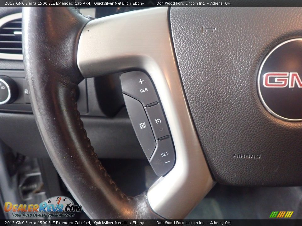 2013 GMC Sierra 1500 SLE Extended Cab 4x4 Quicksilver Metallic / Ebony Photo #27