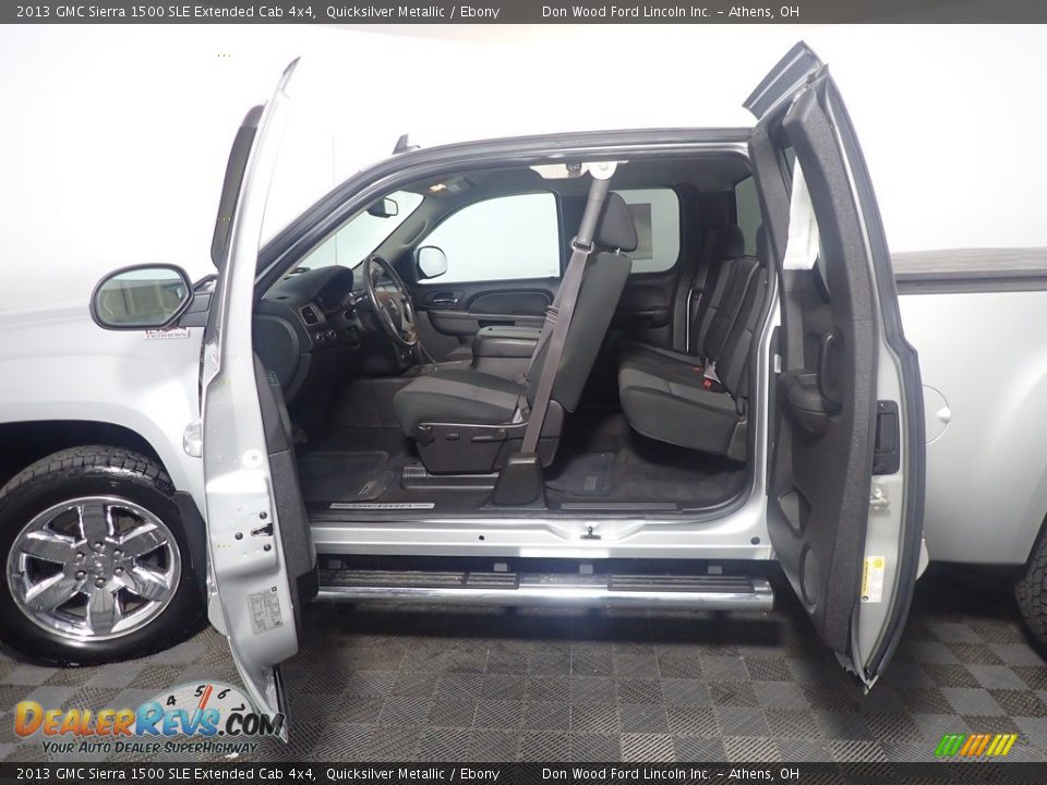 2013 GMC Sierra 1500 SLE Extended Cab 4x4 Quicksilver Metallic / Ebony Photo #31