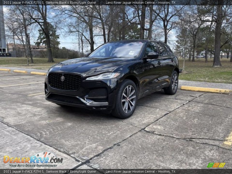 2021 Jaguar F-PACE P250 S Santorini Black / Ebony/Light Oyster Photo #1